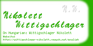 nikolett wittigschlager business card